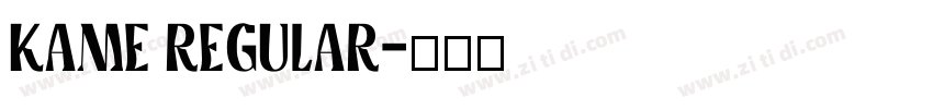 Kame Regular字体转换